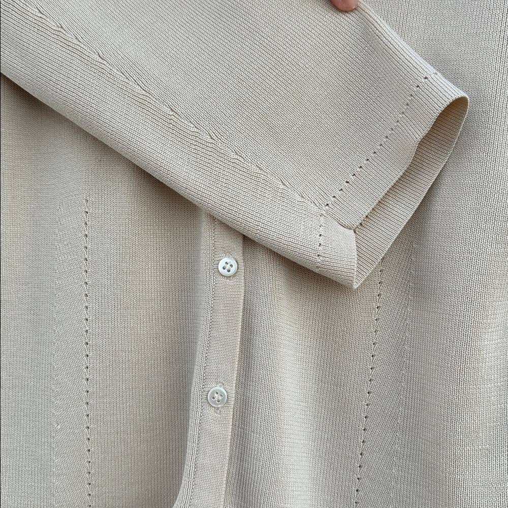 Banana Republic 100% Silk Button-Up Cardigan Sweater - Picture 3 of 5
